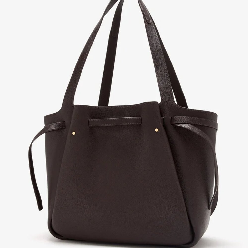 NWT ✅ TORY BURCH ROMY TOTE (LARGE) #163388  DEEP BROWN✨ NWT, DUST BAG - Picture 3 of 16